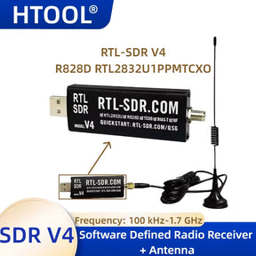 RTL-SDR V4 USB Receiver with Antenna