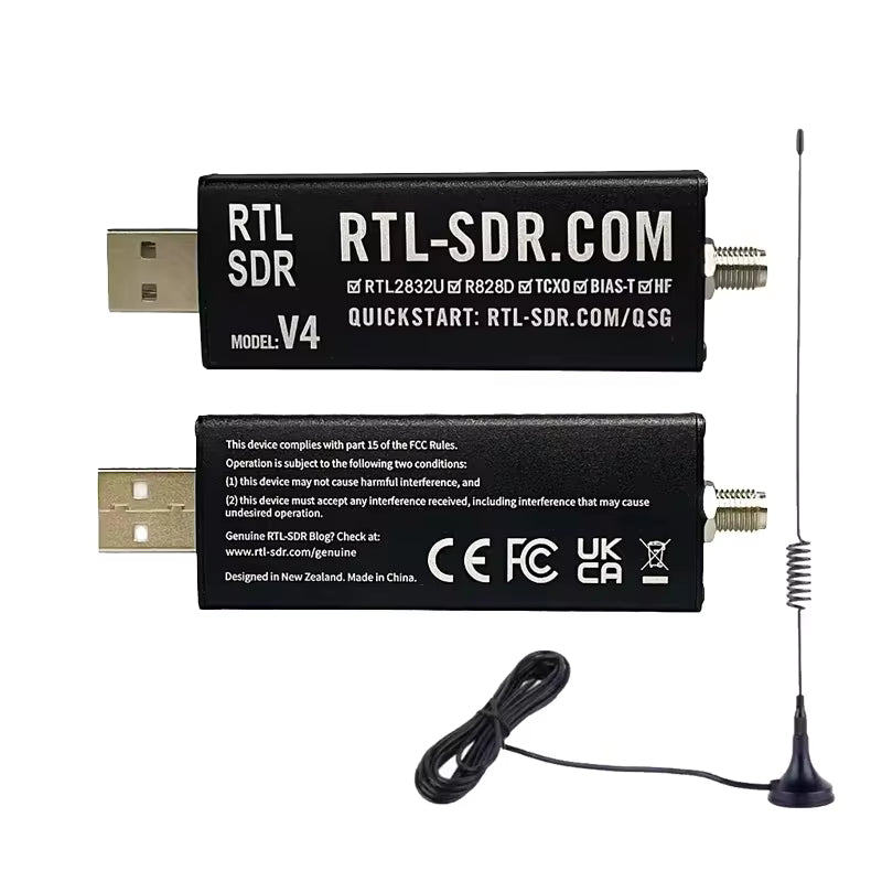 RTL-SDR V4 USB Receiver with Antenna