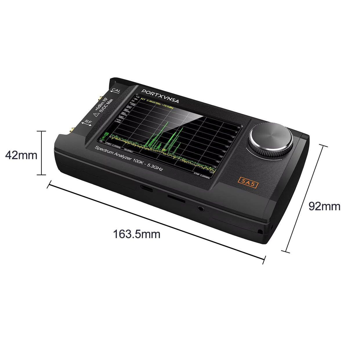 SA5 2-in-1 Spectrum Analyzer & Signal Generator, 100kHz–5.3GHz